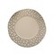 TAUPE 6 Plastic 13" Irregular Round CHARGER PLATES Animal Pattern